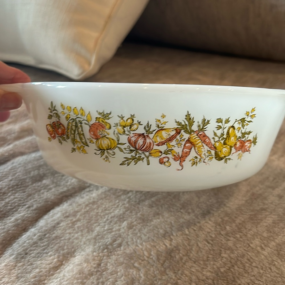 Anchor Hocking casserole dish vegetable harvest